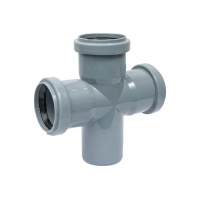 Крестовина 50x50x50/90° одноплоскостная канализационная Valfex