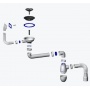 Сифон BC22, 3 1/2" со смещением UNICORN прямоугольный перелив, с гофрой 40*40/50