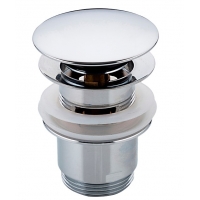 Донный клапан Frap F60 click-clack цельнометаллический пробка 66мм с переливом, хром