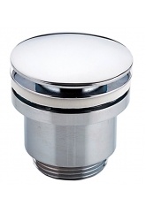 Донный клапан Frap F62 click-clack цельнометаллический пробка 63мм, универсальный, хром