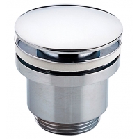 Донный клапан Frap F62 click-clack цельнометаллический пробка 63мм, универсальный, хром