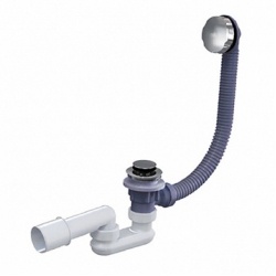 Перелив CK60PF п/а с сифоном плоский 600 мм (металл)