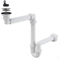 Сифон A413/AG210511100 для умывальника 1 1/2*40 прямоточый смещенный Alcadrain
