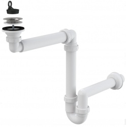 Сифон A413/AG210511100 для умывальника 1 1/2*40 прямоточый смещенный Alcadrain