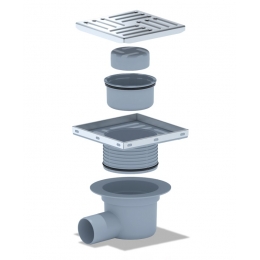 Трап горизонтальный  50 (150х150) TQ5612, СУХОЙ Ани пласт