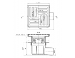 Трап горизонтальный  50 (150х150) TQ5612, СУХОЙ Ани пласт