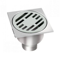 Трап вертикальный 100х100 нержавеющая сталь 50 гидрозатвор VIEIR