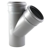 Тройник 110х110/45° канализационный