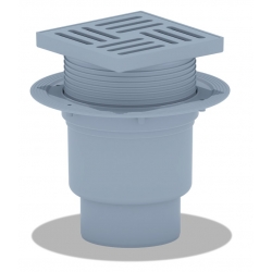 Трап вертикальный 110 (150х150) рег выпуск с реш пластик TA1710