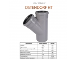 Тройник 90х90/45° канализационный Ostendorf