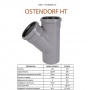 Тройник 90х90/45° канализационный Ostendorf
