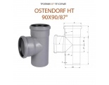 Тройник 90х90/87° канализационный Ostendorf