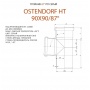 Тройник 90х90/87° канализационный Ostendorf