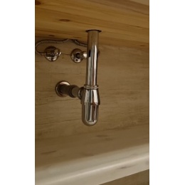 Сифон для раковины металлический 32 мм × 32 мм, хром, бутылочный, Frap F80