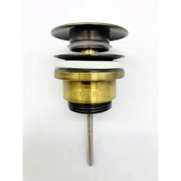 Донный клапан Vieir click-clack, с переливом, бронза