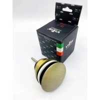 Донный клапан Vieir click-clack, с переливом, бронза