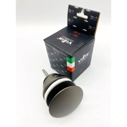 Донный клапан Vieir click-clack, с переливом, графит