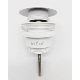 Донный клапан Vieir click-clack, с переливом, белый