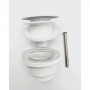 Донный клапан Vieir click-clack, с переливом, белый