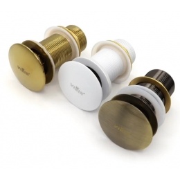 Донный клапан Vieir click-clack без перелива, белый