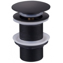Донный клапан Vieir click-clack без перелива, черный