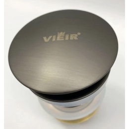 Донный клапан Vieir click-clack без перелива, графит