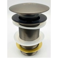 Донный клапан Vieir click-clack без перелива, графит