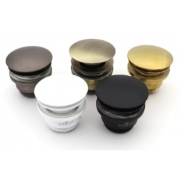 Донный клапан Vieir click-clack, с переливом, золото