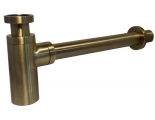Сифон для раковины Vieir латунный с выпуском, бутылочный, бронза
