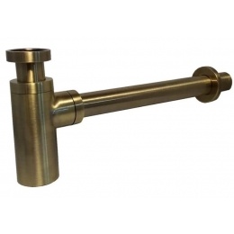 Сифон для раковины Vieir латунный с выпуском, бутылочный, бронза