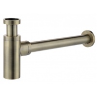 Сифон для раковины Vieir латунный с выпуском, бутылочный, бронза