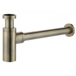 Сифон для раковины Vieir латунный с выпуском, бутылочный, бронза