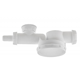 Сифон ESPACE для мойки для раковины Wirquin 1 1/2"х40мм без выпуска, с отводом, сверхплоский