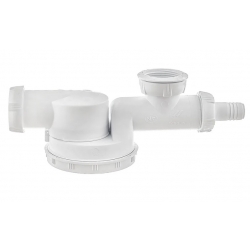 Сифон ESPACE для мойки для раковины Wirquin 1 1/2"х40мм без выпуска, с отводом, сверхплоский