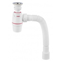 Сифон NEO для мойки Wirquin 1 1/2"х40 мм c выпуском D70 мм и гофротрубой 800 мм