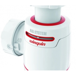 Сифон NEO AIR для мойки Wirquin 1 1/2"х40 мм с нержавеющей чашей D70 мм и гофротрубой 800 мм