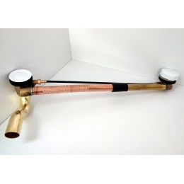 Обвязка для ванны Vieir полуавтоматическая, латунная, белый