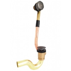 Обвязка для ванны Vieir автоматическая, латунная, графит