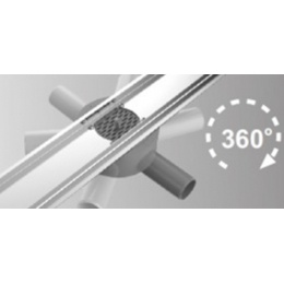 Душевой трап под плитку с сухим затвором Vieir 300 мм поворотный 360°