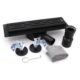 Душевой трап с сухим затвором Vieir 500 мм поворотный 360° черный