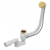 Сифон A55GOLD-80-RU-01 для ванны AlcaPlast автомат, 80 cм, цвет золото