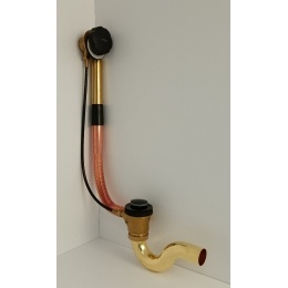 Обвязка для ванны Vieir полуавтоматическая, латунная, черный