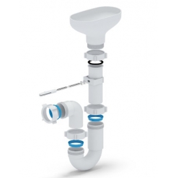 Сифон DR0100 для мойки Ани Пласт 1 1/2"х40, прямоточный с разрывом струи