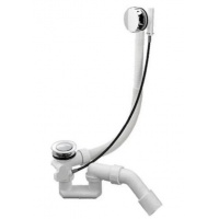 Слив-перелив Aquatek 70 см, с внешним кабелем и регулируемым сифоном, клапан латунь, хром