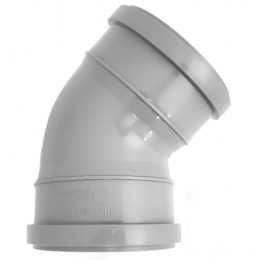 Отвод 110/45° двухраструбный канализационный