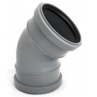 Отвод 110/45° двухраструбный канализационный