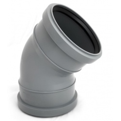 Отвод 110/45° двухраструбный канализационный