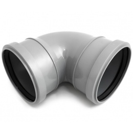 Отвод 110/87° двухраструбный канализационный