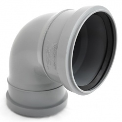 Отвод 110/87° двухраструбный канализационный