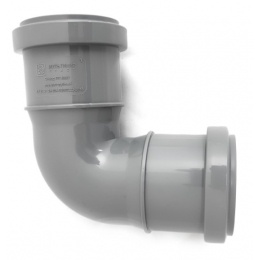 Отвод 50/87° канализационный двухраструбный